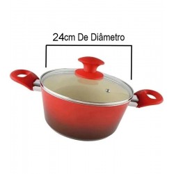 Caçarola 24cm Com Revestimento Antiaderente De Cerâmica Class Home
